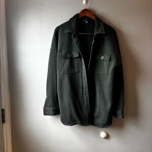 Lazypants fleece button up over shirt
